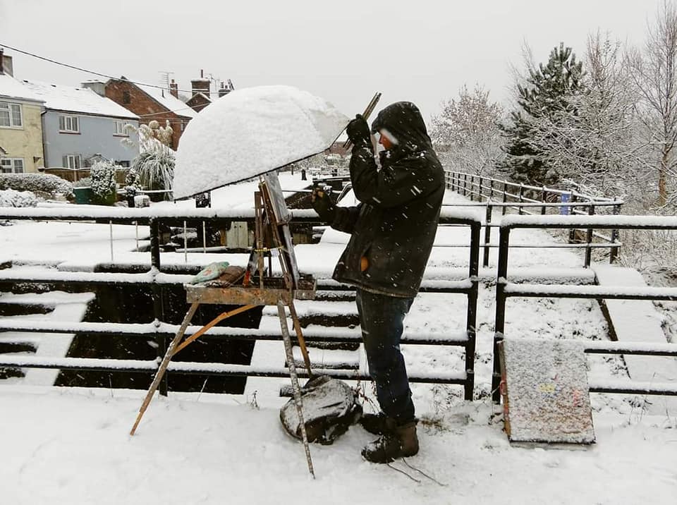 Rob Pointon painting en plein air